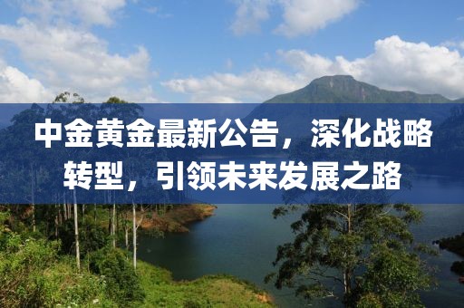 中金黃金最新公告，深化戰(zhàn)略轉(zhuǎn)型，引領(lǐng)未來發(fā)展之路