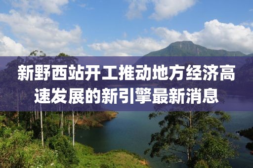新野西站開工推動地方經濟高速發(fā)展的新引擎最新消息