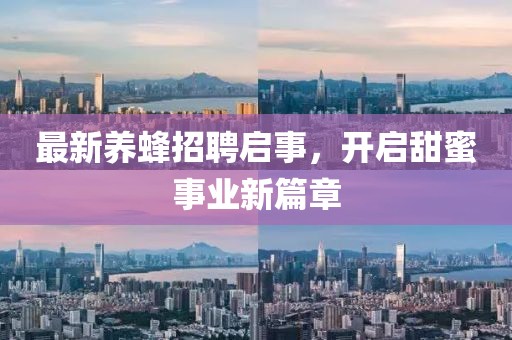 最新養(yǎng)蜂招聘啟事，開啟甜蜜事業(yè)新篇章