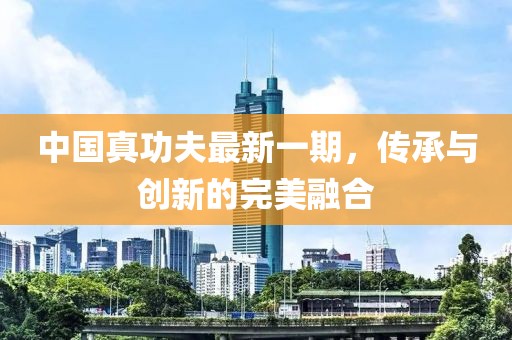 中國真功夫最新一期，傳承與創(chuàng)新的完美融合
