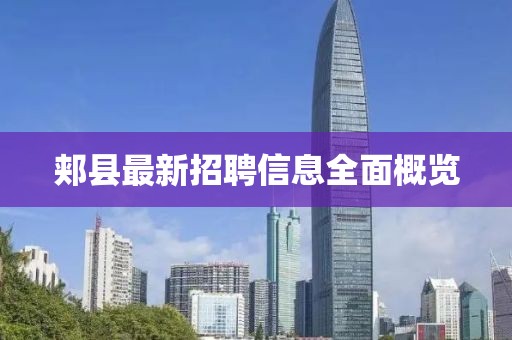 郟縣最新招聘信息全面概覽