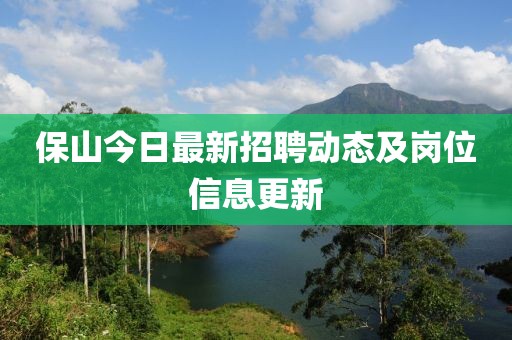 保山今日最新招聘動(dòng)態(tài)及崗位信息更新