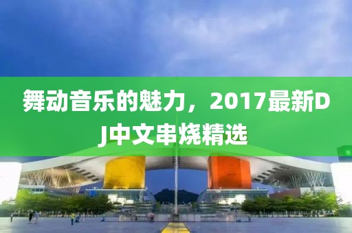 舞動音樂的魅力，2017最新DJ中文串燒精選