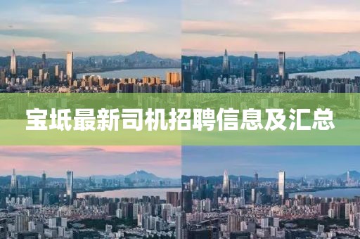 寶坻最新司機(jī)招聘信息及匯總