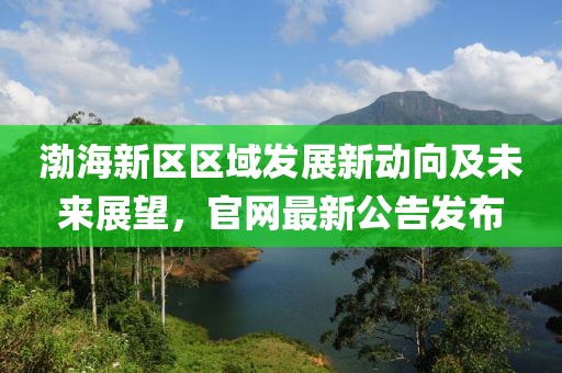 渤海新區(qū)區(qū)域發(fā)展新動(dòng)向及未來(lái)展望，官網(wǎng)最新公告發(fā)布