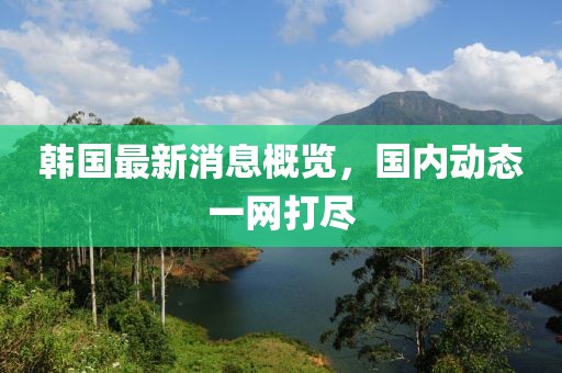 韓國最新消息概覽，國內(nèi)動(dòng)態(tài)一網(wǎng)打盡