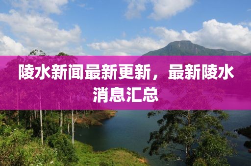 陵水新聞最新更新，最新陵水消息匯總