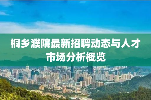 桐鄉(xiāng)濮院最新招聘動態(tài)與人才市場分析概覽