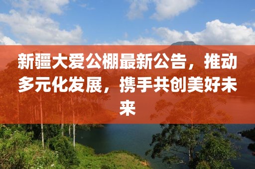新疆大愛公棚最新公告，推動多元化發(fā)展，攜手共創(chuàng)美好未來