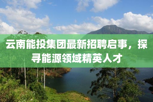 云南能投集團(tuán)最新招聘啟事，探尋能源領(lǐng)域精英人才