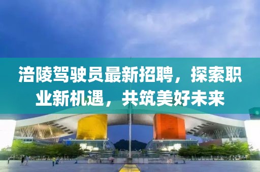 涪陵駕駛員最新招聘，探索職業(yè)新機(jī)遇，共筑美好未來