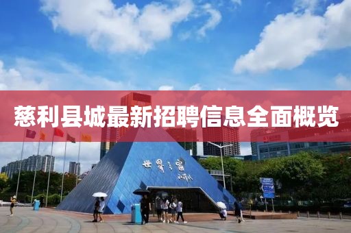 慈利縣城最新招聘信息全面概覽