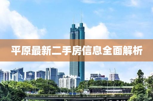 平原最新二手房信息全面解析