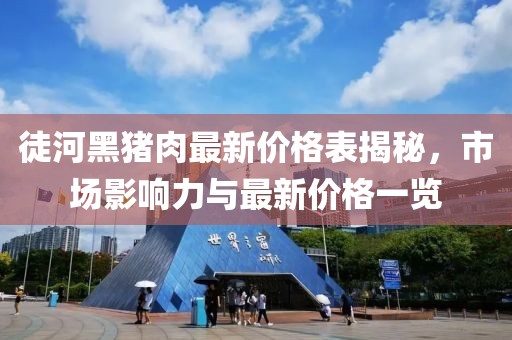 徒河黑豬肉最新價格表揭秘，市場影響力與最新價格一覽