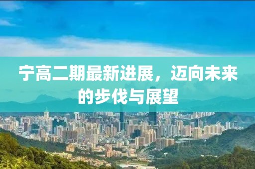 寧高二期最新進(jìn)展，邁向未來(lái)的步伐與展望