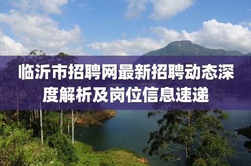 臨沂市招聘網(wǎng)最新招聘動(dòng)態(tài)深度解析及崗位信息速遞