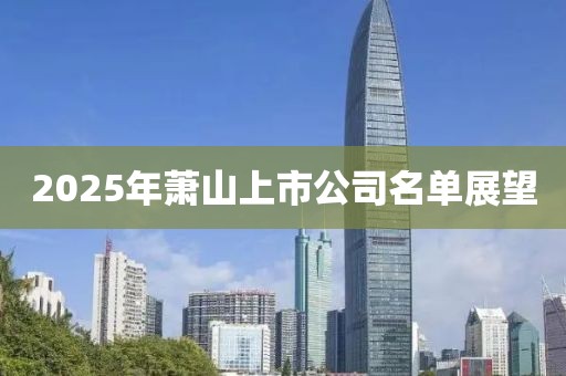 2025年蕭山上市公司名單展望