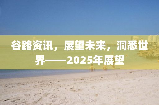 谷路資訊，展望未來，洞悉世界——2025年展望