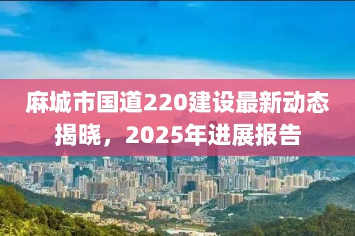 麻城市國(guó)道220建設(shè)最新動(dòng)態(tài)揭曉，2025年進(jìn)展報(bào)告