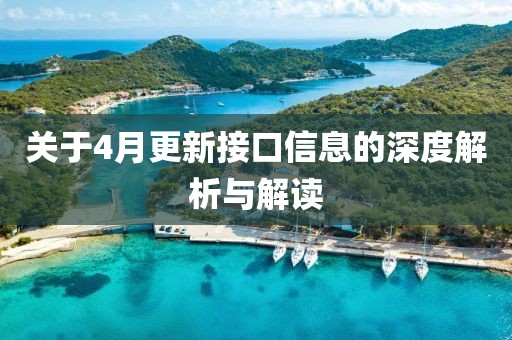 關(guān)于4月更新接口信息的深度解析與解讀