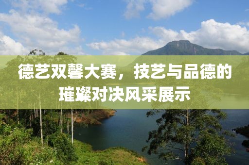 德藝雙馨大賽，技藝與品德的璀璨對決風(fēng)采展示