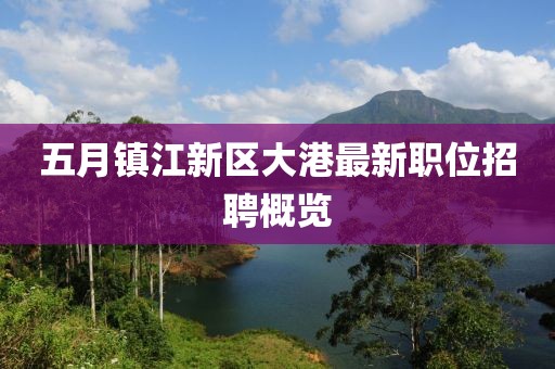 五月鎮(zhèn)江新區(qū)大港最新職位招聘概覽