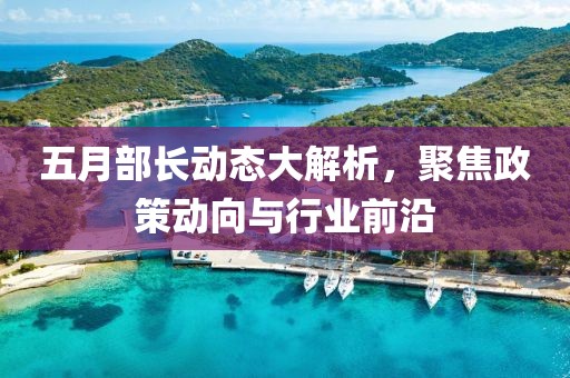 五月部長動態(tài)大解析，聚焦政策動向與行業(yè)前沿