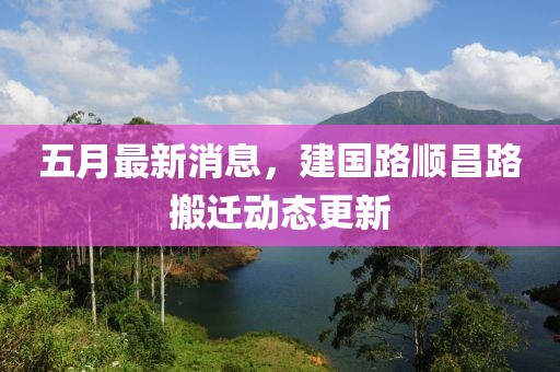 五月最新消息，建國路順昌路搬遷動態(tài)更新
