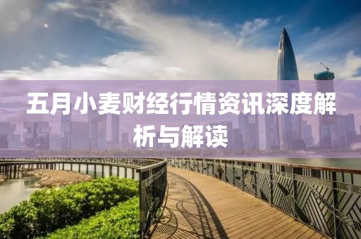 五月小麥財(cái)經(jīng)行情資訊深度解析與解讀