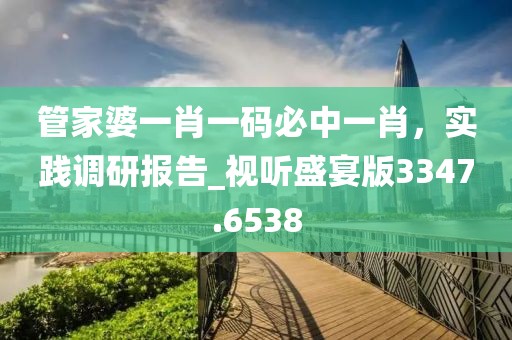 管家婆一肖一碼必中一肖，實踐調(diào)研報告_視聽盛宴版3347.6538