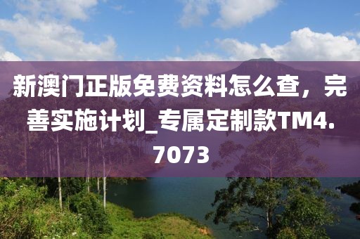 新澳門正版免費(fèi)資料怎么查，完善實(shí)施計(jì)劃_專屬定制款TM4.7073